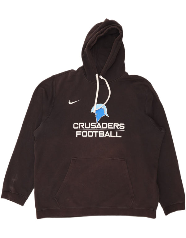 NIKE Mens Crusaders Graphic Hoodie Jumper 3XL Black Cotton