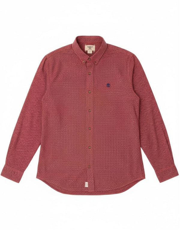 Timberland Mens Slim Fit Shirt Large Red Gingham