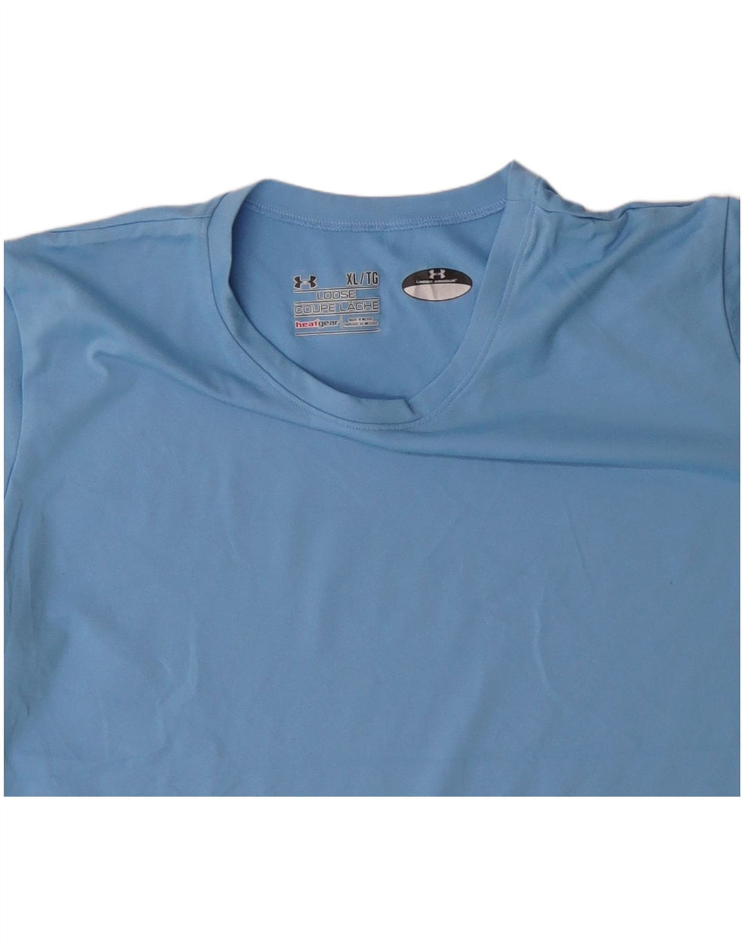 UNDER ARMOUR Womens Heat Gear T-Shirt Top UK 18 XL Blue Polyester