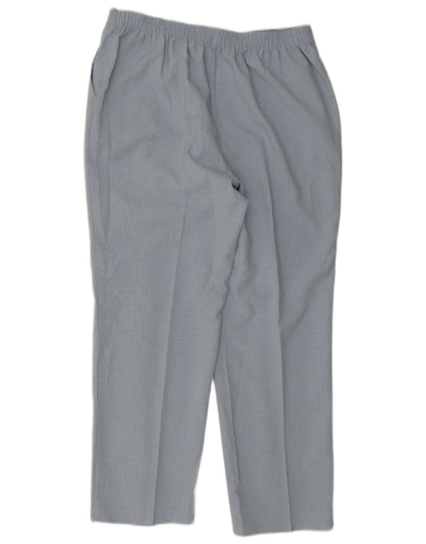 Marks & Spencer Womens Chino Trousers UK 16 Large W32 L26 Blue Check