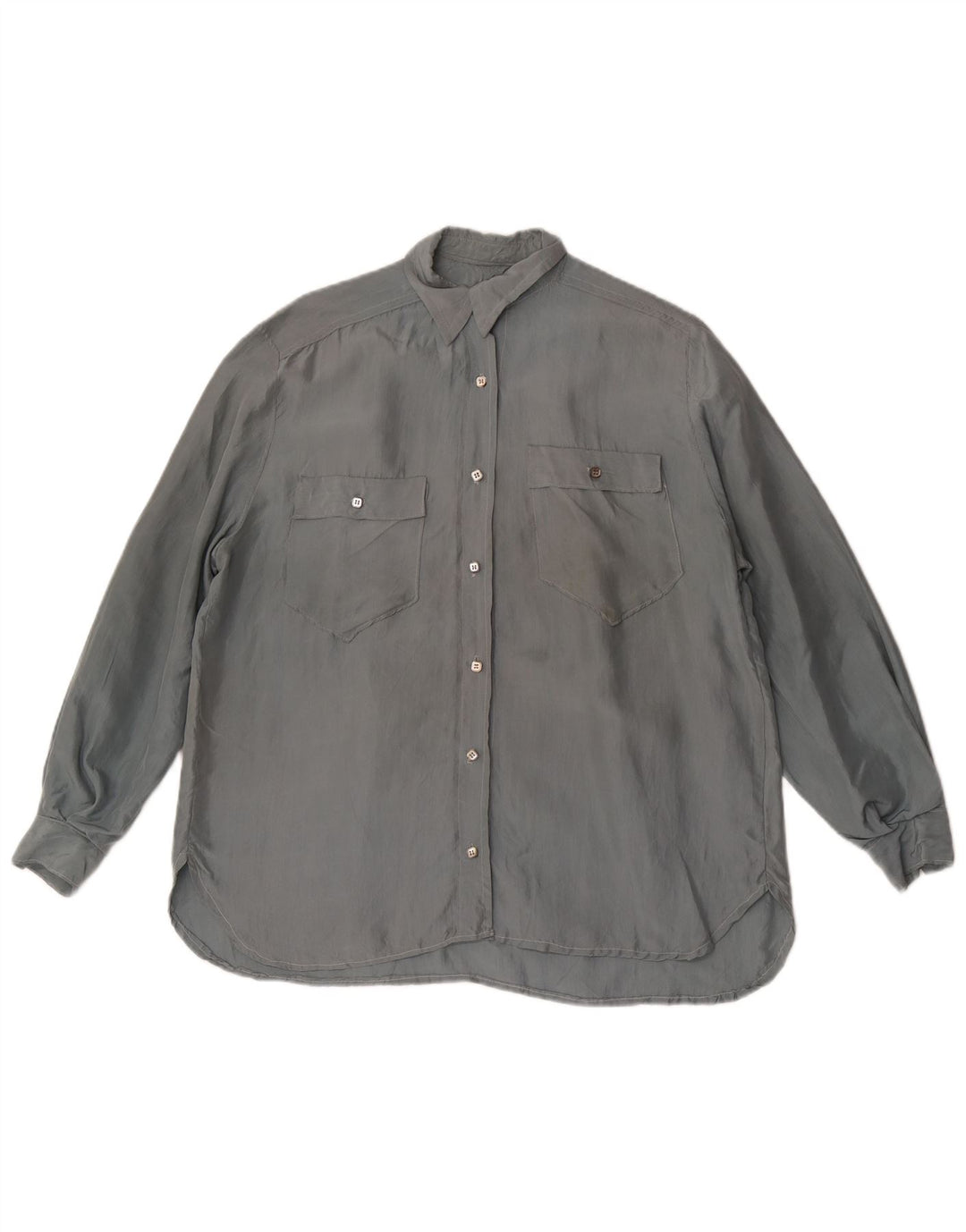 Vintage Womens Shirt Blouse UK 18 XL Grey