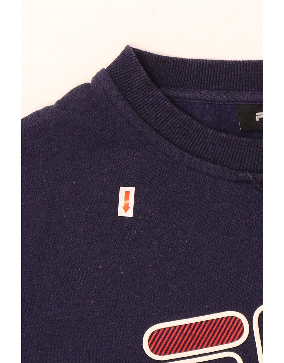 Fila Mens Graphic Sweatshirt Jumper Medium Navy Blue Cotton
