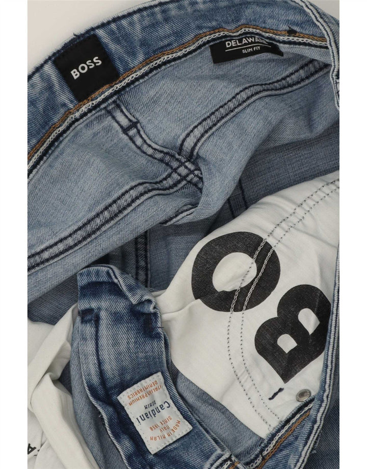 Hugo Boss Mens Delaware Slim Jeans W36 L32 Blue