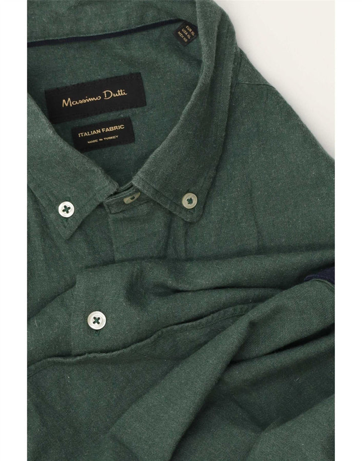 Massimo Dutti Mens Shirt XL Green
