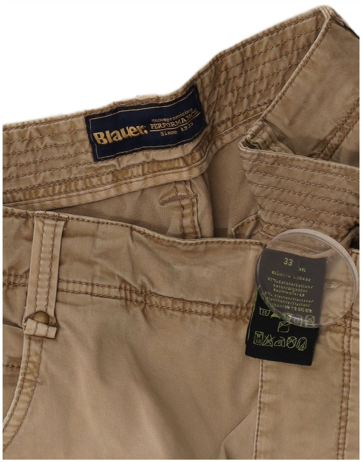Blauer Mens Cargo Shorts W33 Medium Beige Cotton