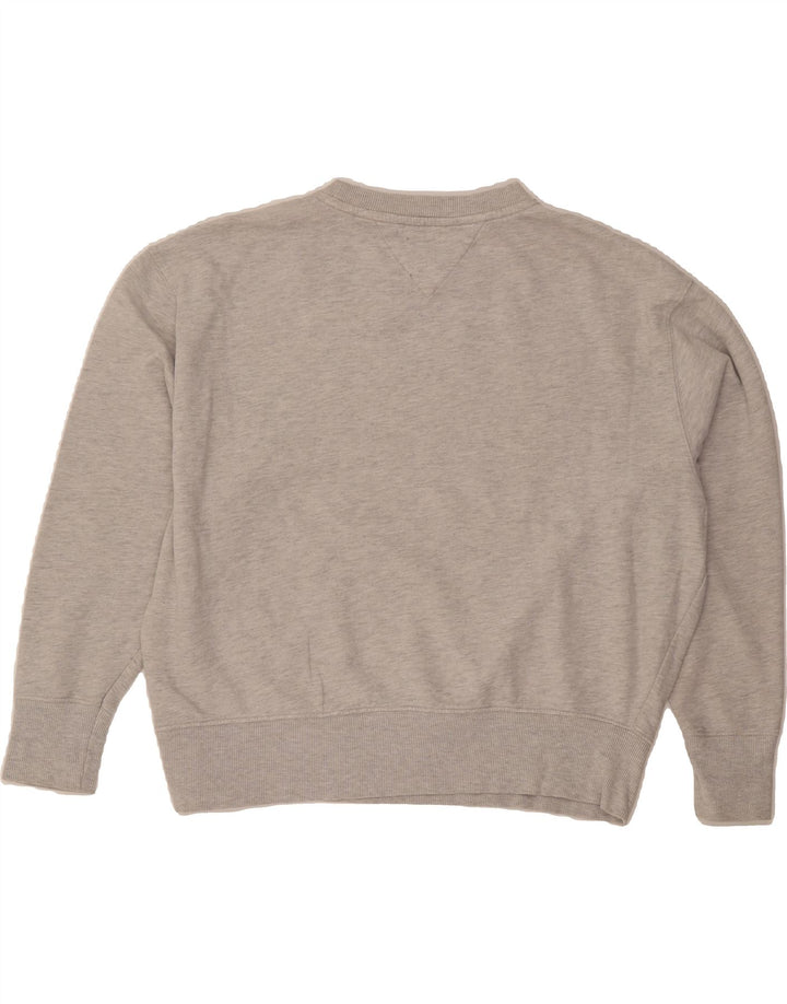 TOMMY HILFIGER Womens Oversized Graphic Sweatshirt Jumper UK 18 XL Grey Vintage Tommy Hilfiger and Second-Hand Tommy Hilfiger from Messina Hembry 