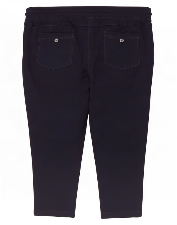 Marks & Spencer Womens Straight Capri Trousers UK 20 2XL W21 L24 Navy Blue
