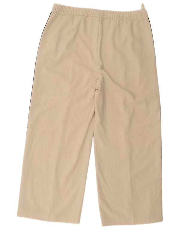 Marks & Spencer Womens Crop Tracksuit Trousers UK 18 XL Off White Polyester