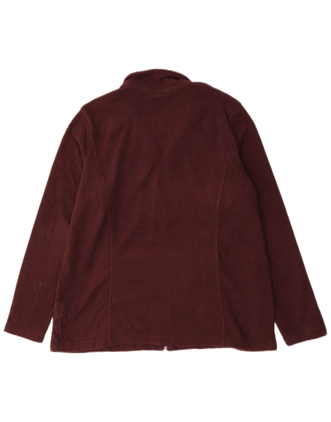 Marks & Spencer Womens Oversized Fleece Jacket UK 18 XL Burgundy Polyester