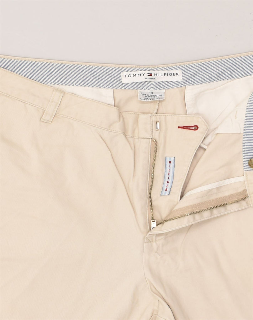 TOMMY HILFIGER Womens Straight Chino Trousers UK 18 XL W38 L30 Beige | Vintage Tommy Hilfiger | Thrift | Second-Hand Tommy Hilfiger | Used Clothing | Messina Hembry 