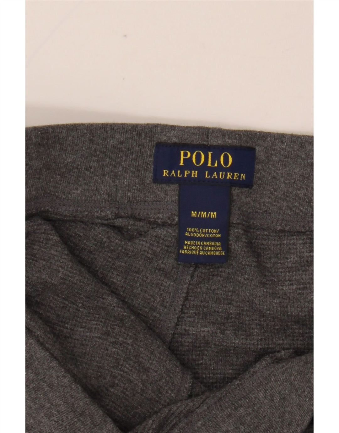 POLO RALPH LAUREN Mens Tracksuit Trousers Medium  Grey Cotton