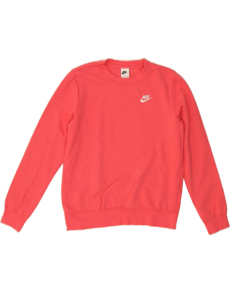 NIKE Womens Oversized Sweatshirt Jumper UK 10 Small Pink Cotton Vintage Nike and Second-Hand Nike from Messina Hembry 