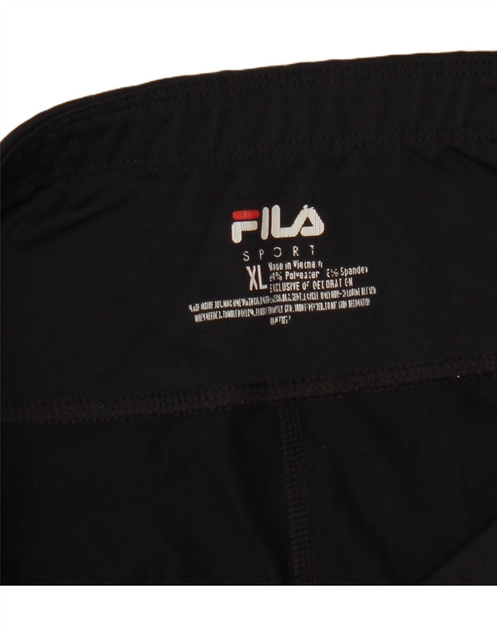 Fila Womens Capri Leggings UK 18 XL  Black Colourblock Polyester