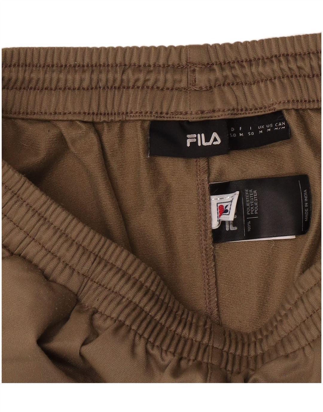 Fila Mens Loose Fit Tracksuit Trousers Medium  Khaki Polyester
