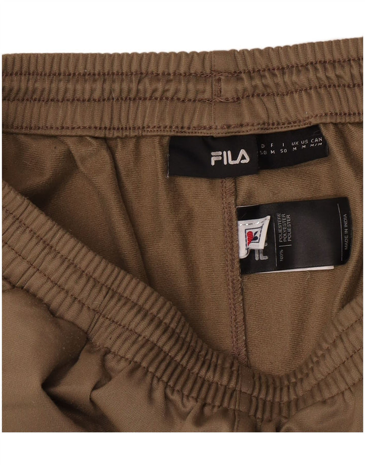 Fila Mens Loose Fit Tracksuit Trousers Medium  Khaki Polyester