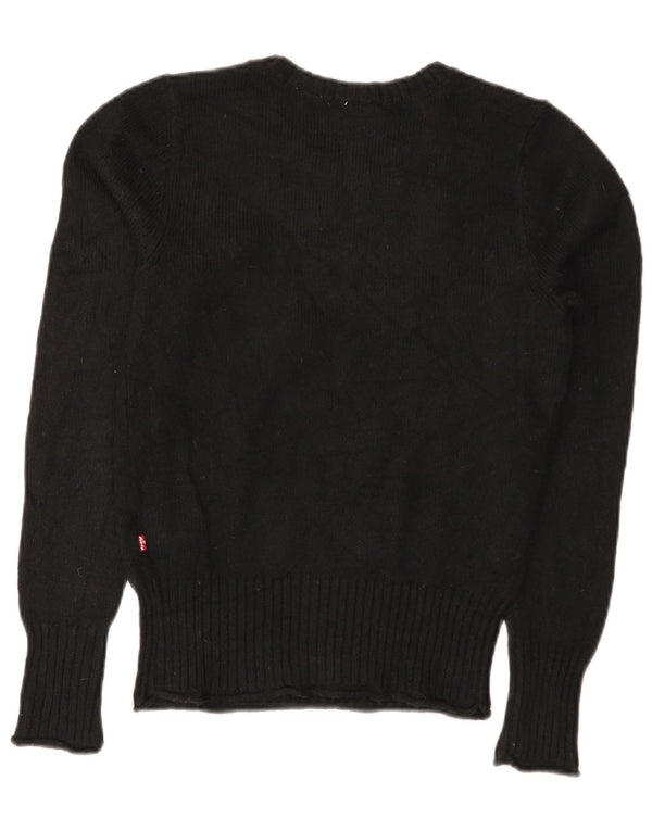 Levi's Womens Boat Neck Jumper Sweater UK 10 Small Black Polyamide