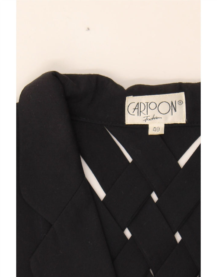 CARTOON Womens 3/4 Sleeve Blazer Jacket EU 40 Medium Navy Blue Vintage Cartoon and Second-Hand Cartoon from Messina Hembry 