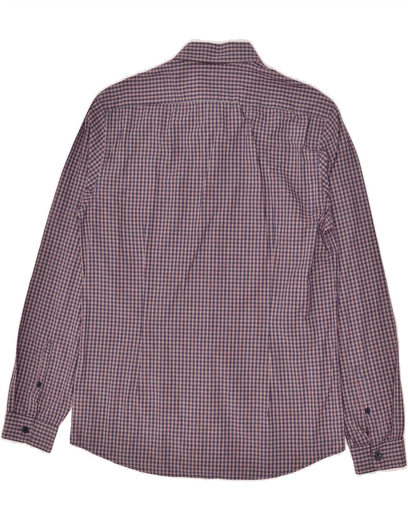 JULES Mens Slim Fit Shirt Large Purple Check Cotton | Vintage Jules | Thrift | Second-Hand Jules | Used Clothing | Messina Hembry 