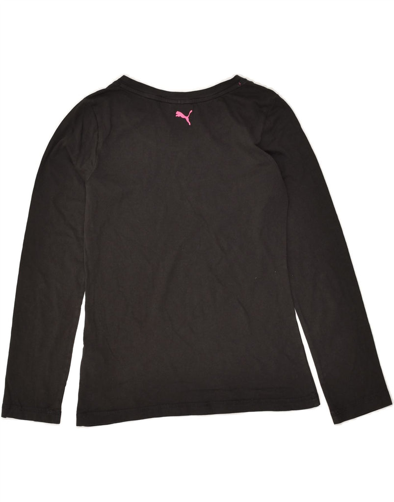 PUMA Girls Top Long Sleeve 11-12 Years Black Cotton | Vintage Puma | Thrift | Second-Hand Puma | Used Clothing | Messina Hembry 