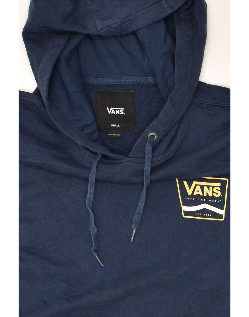 VANS Mens Graphic Hoodie Jumper Small Navy Blue Cotton | Vintage Vans | Thrift | Second-Hand Vans | Used Clothing | Messina Hembry 