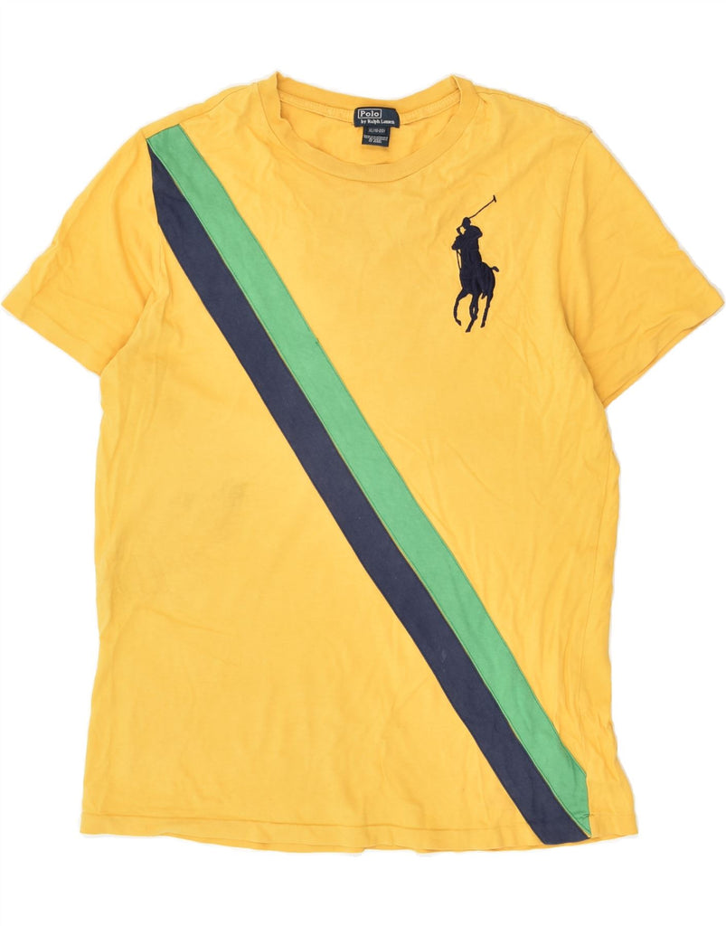 POLO RALPH LAUREN Boys Graphic T-Shirt Top 15-16 Years XL Yellow Cotton | Vintage Polo Ralph Lauren | Thrift | Second-Hand Polo Ralph Lauren | Used Clothing | Messina Hembry 