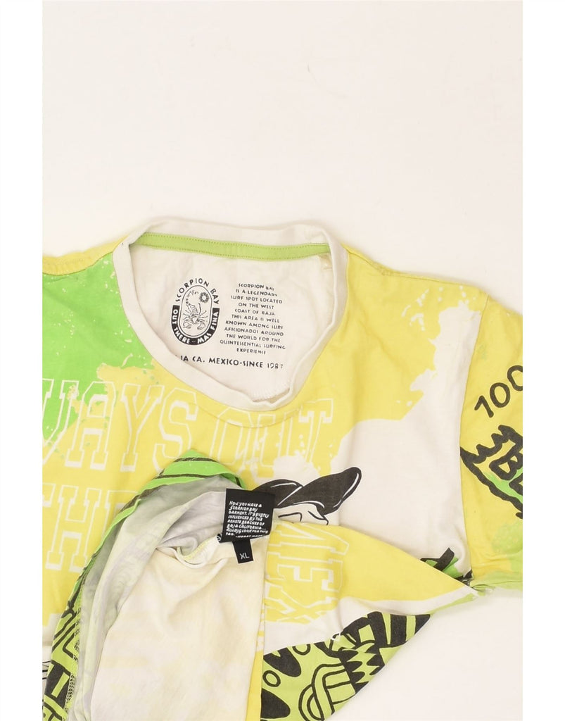 SCORPION BAY Boys Graphic T-Shirt Top 11-12 Years XL Yellow | Vintage Scorpion Bay | Thrift | Second-Hand Scorpion Bay | Used Clothing | Messina Hembry 