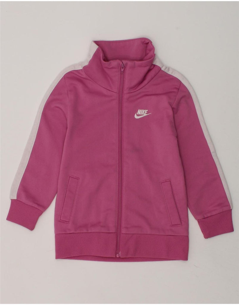 NIKE Baby Girls Tracksuit Top Jacket 18-24 Months Pink Colourblock | Vintage Nike | Thrift | Second-Hand Nike | Used Clothing | Messina Hembry 