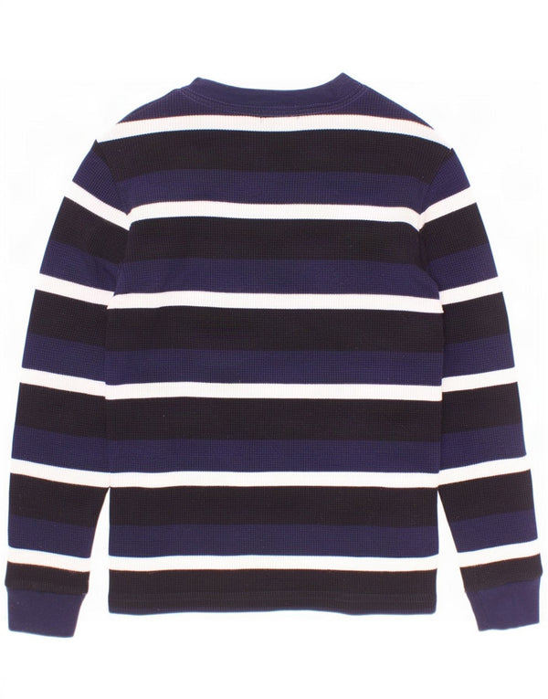 Polo Ralph Lauren Boys Top Long Sleeve 6-7 Years Navy Blue Striped Cotton