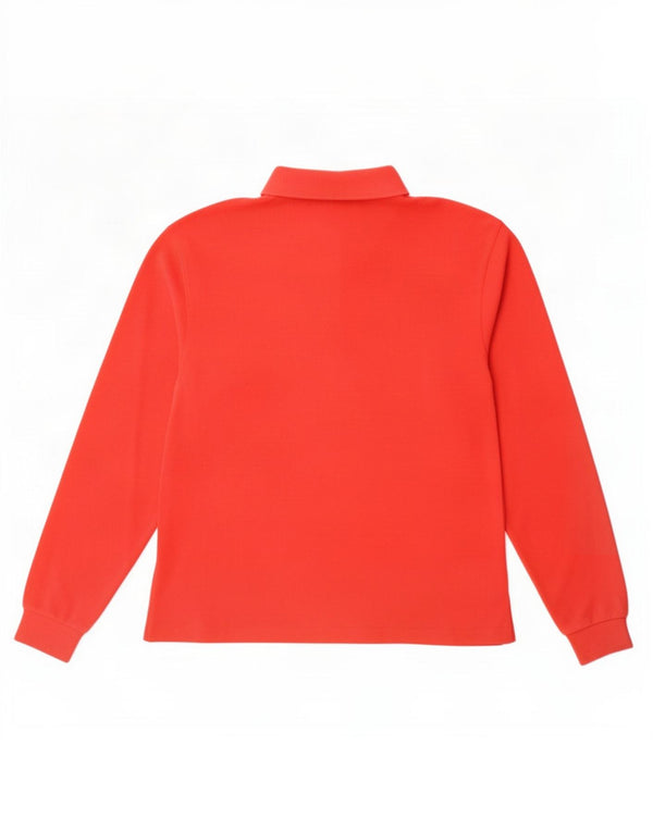 Lacoste Boys Long Sleeve Polo Shirt 15-16 Years Red Cotton