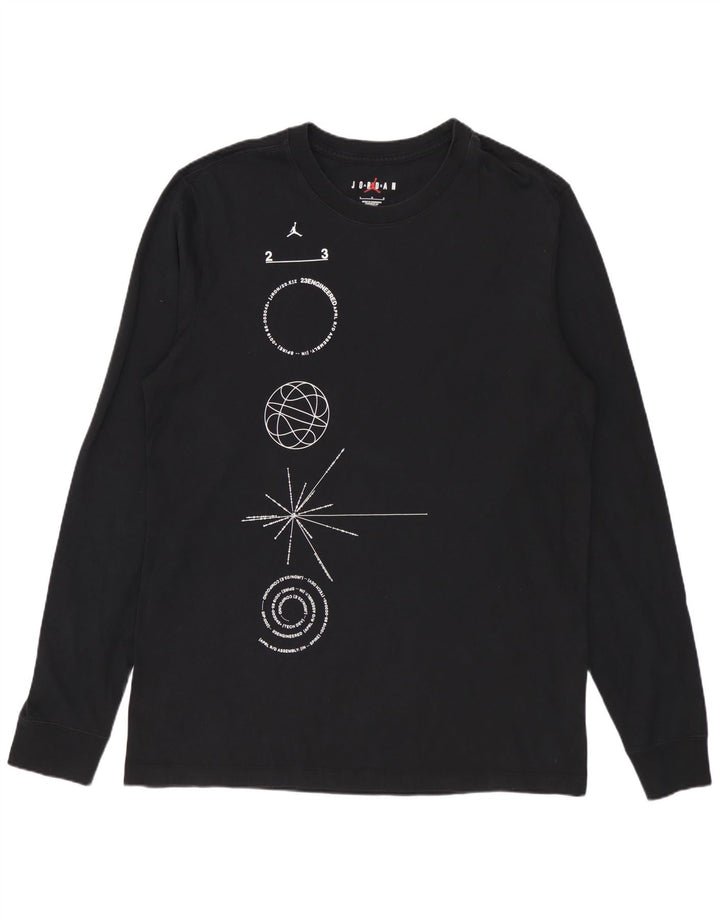 Jordan Mens Graphic Top Long Sleeve Large Black Cotton