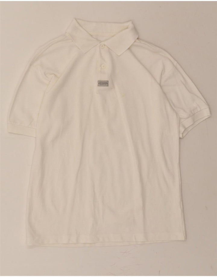 LEVI'S Mens Polo Shirt Small White Cotton Vintage Levi's and Second-Hand Levi's from Messina Hembry 