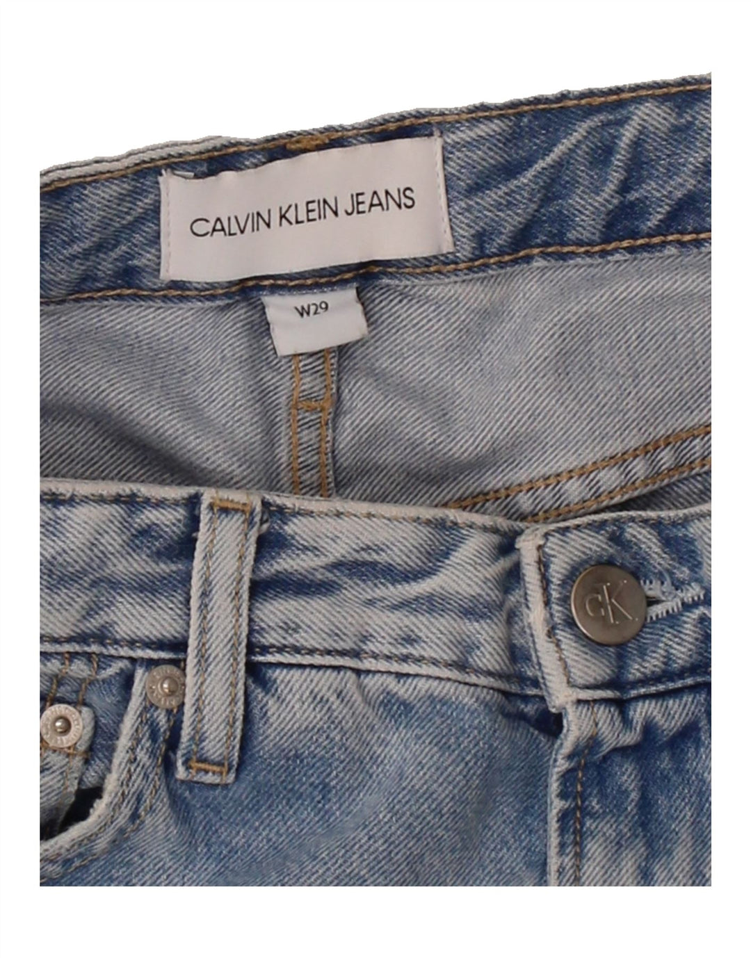 CALVIN KLEIN Womens Straight Jeans W29 L27 Blue Cotton Vintage Calvin Klein and Second-Hand Calvin Klein from Messina Hembry 