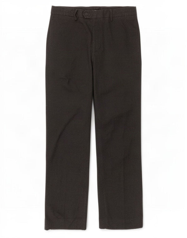 Zara Mens Straight Suit Trousers EU 44 Large W34 L30 Grey Pinstripe
