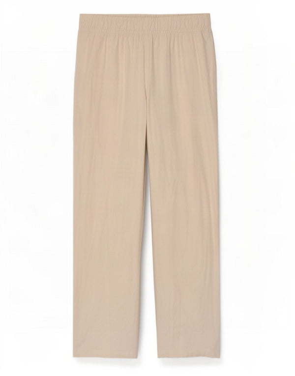 Zara Womens Straight Trousers UK 8 Small W26 L30 Off White Cotton