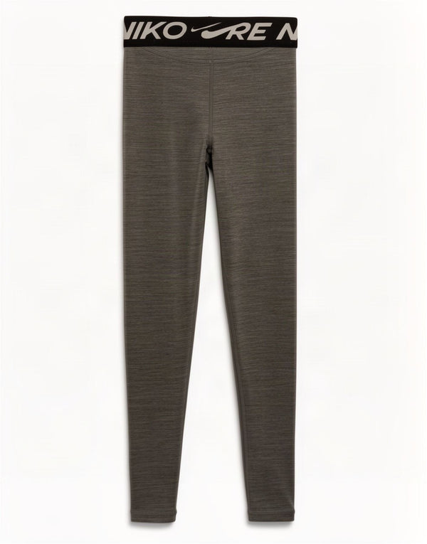 Nike Womens Dri Fit Graphic Leggings UK 4 XS Grey Colourblock Polyester