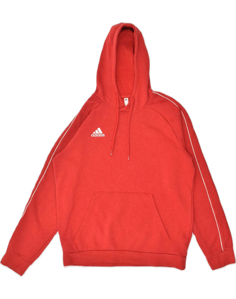 ADIDAS Mens Hoodie Jumper Large Red Cotton | Vintage Adidas | Thrift | Second-Hand Adidas | Used Clothing | Messina Hembry 