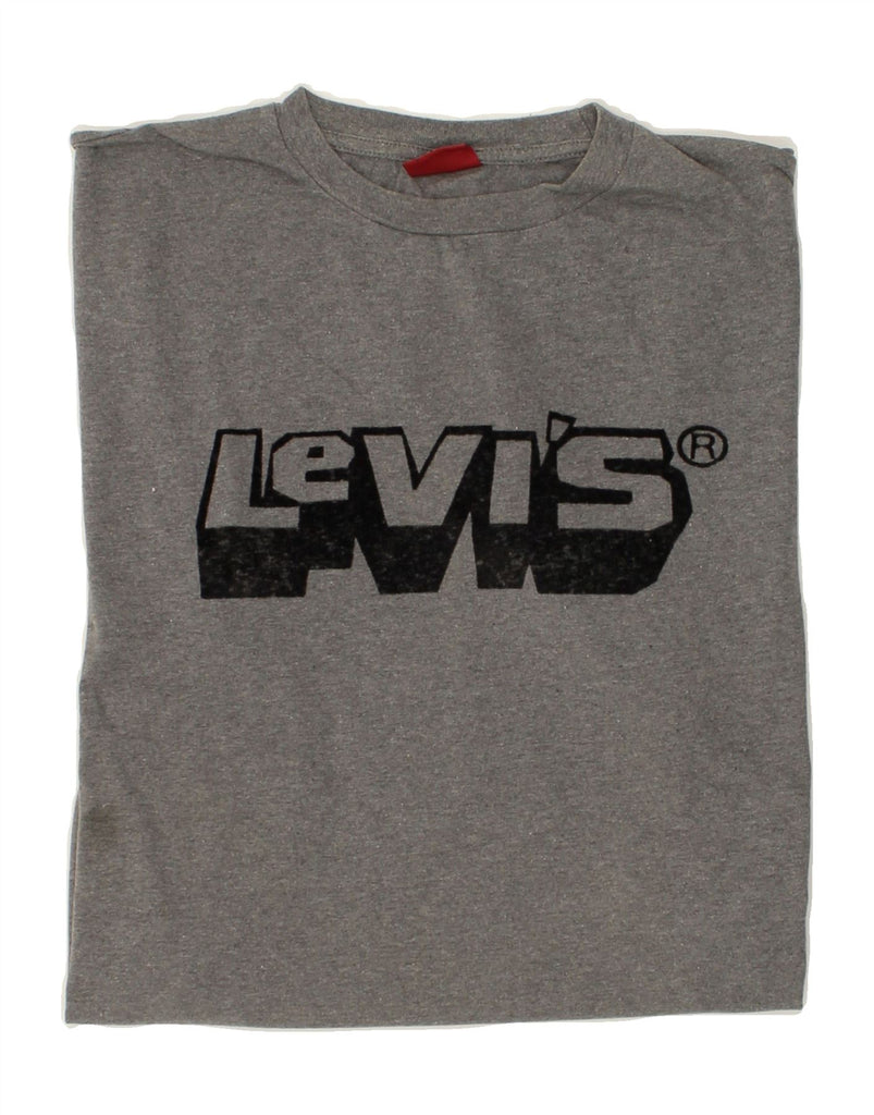 LEVI'S Mens Graphic T-Shirt Top Large Grey Cotton | Vintage Levi's | Thrift | Second-Hand Levi's | Used Clothing | Messina Hembry 