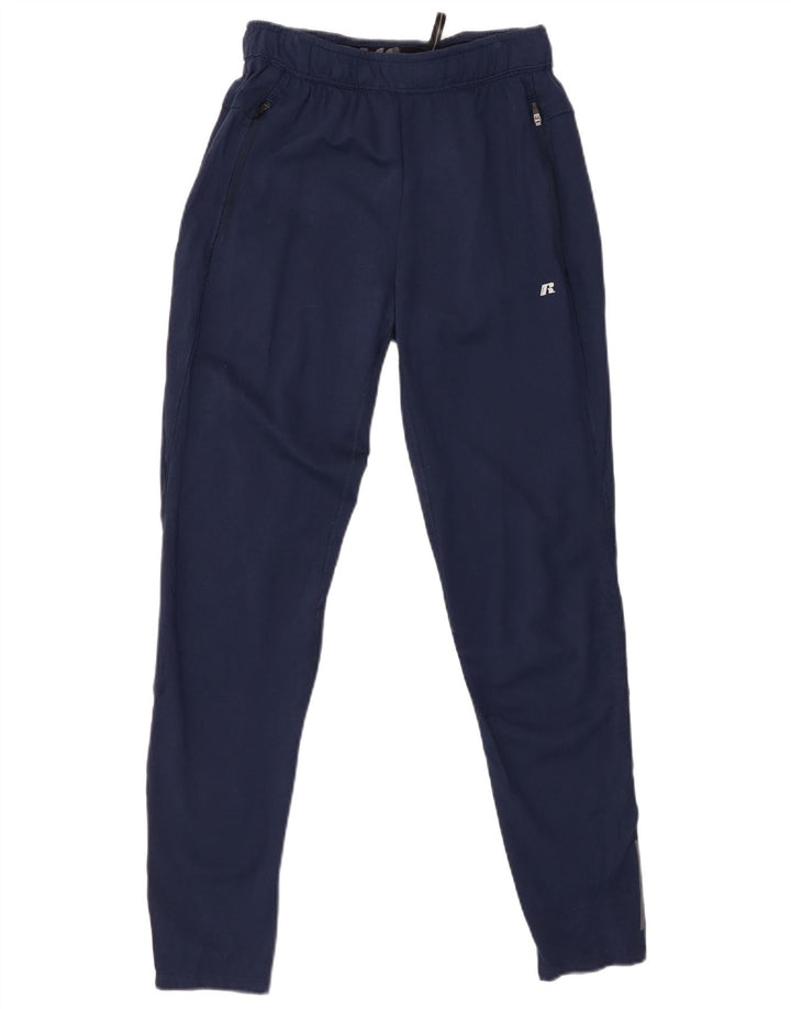 RUSSELL ATHLETIC Womens Tracksuit Trousers Small  Navy Blue Rayon