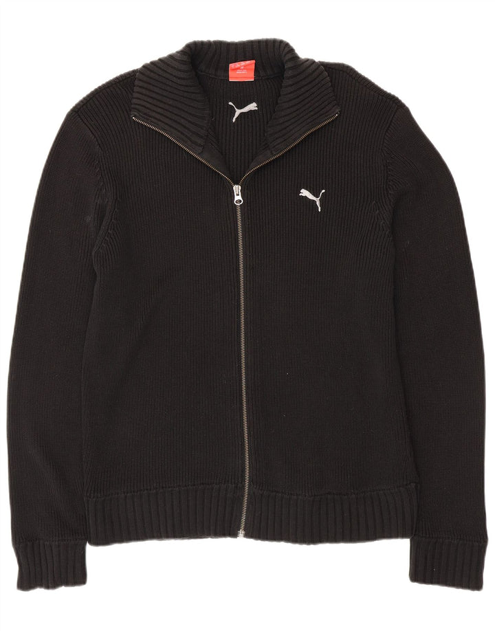 PUMA Mens Cardigan Sweater Large Black