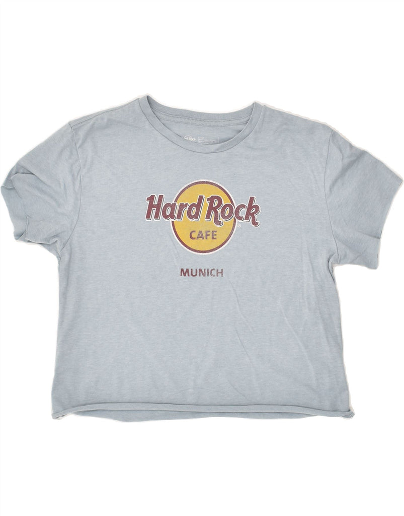 HARD ROCK CAFE Womens Munich Graphic T-Shirt Top UK 16 Large Blue | Vintage Hard Rock Cafe | Thrift | Second-Hand Hard Rock Cafe | Used Clothing | Messina Hembry 