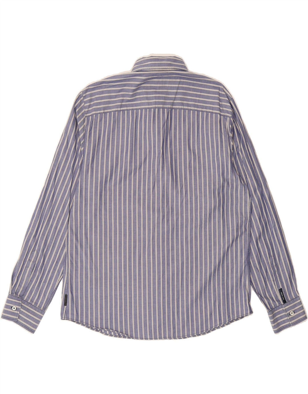 ARMANI JEANS Mens Shirt XL Blue Pinstripe Cotton Vintage Armani Jeans and Second-Hand Armani Jeans from Messina Hembry 