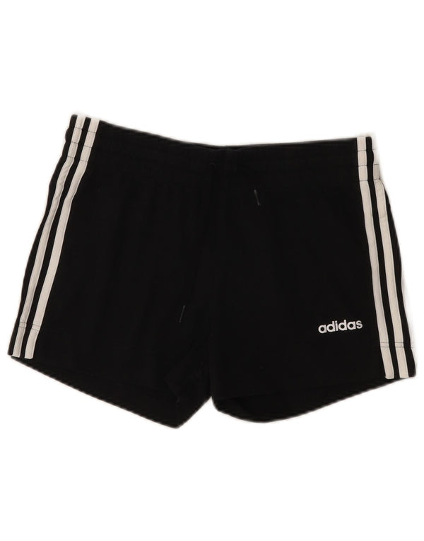 ADIDAS Womens Sport Shorts UK 8/10 Small  Black Cotton