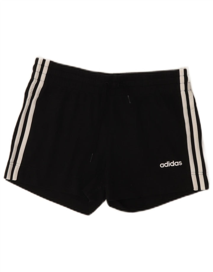 ADIDAS Womens Sport Shorts UK 8/10 Small  Black Cotton