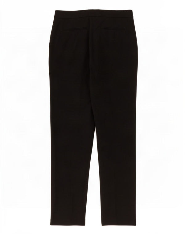 Reiss Womens Straight Casual Trousers UK 8 Small W28 L27 Black Wool