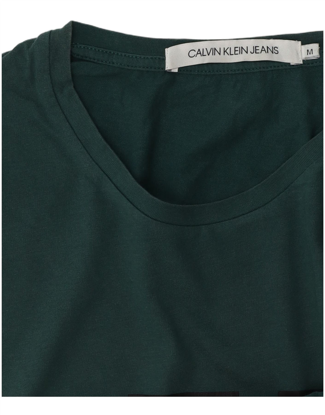 CALVIN KLEIN JEANS Mens Graphic T-Shirt Top Medium Green