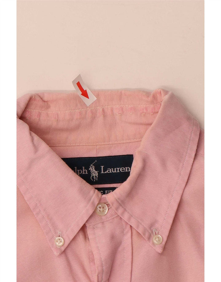 Ralph Lauren Mens Classic Fit Shirt Medium Pink Cotton