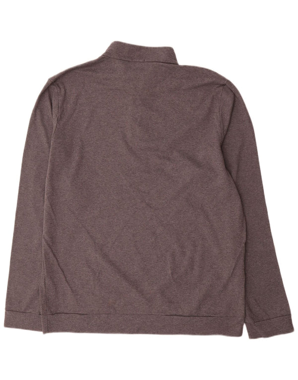 Hugo Boss Mens Zip Neck Regular Fit Sweatshirt Jumper 2XL Grey Cotton
