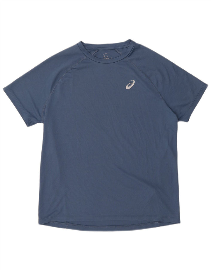 Asics Mens T-Shirt Top Large Blue Polyester