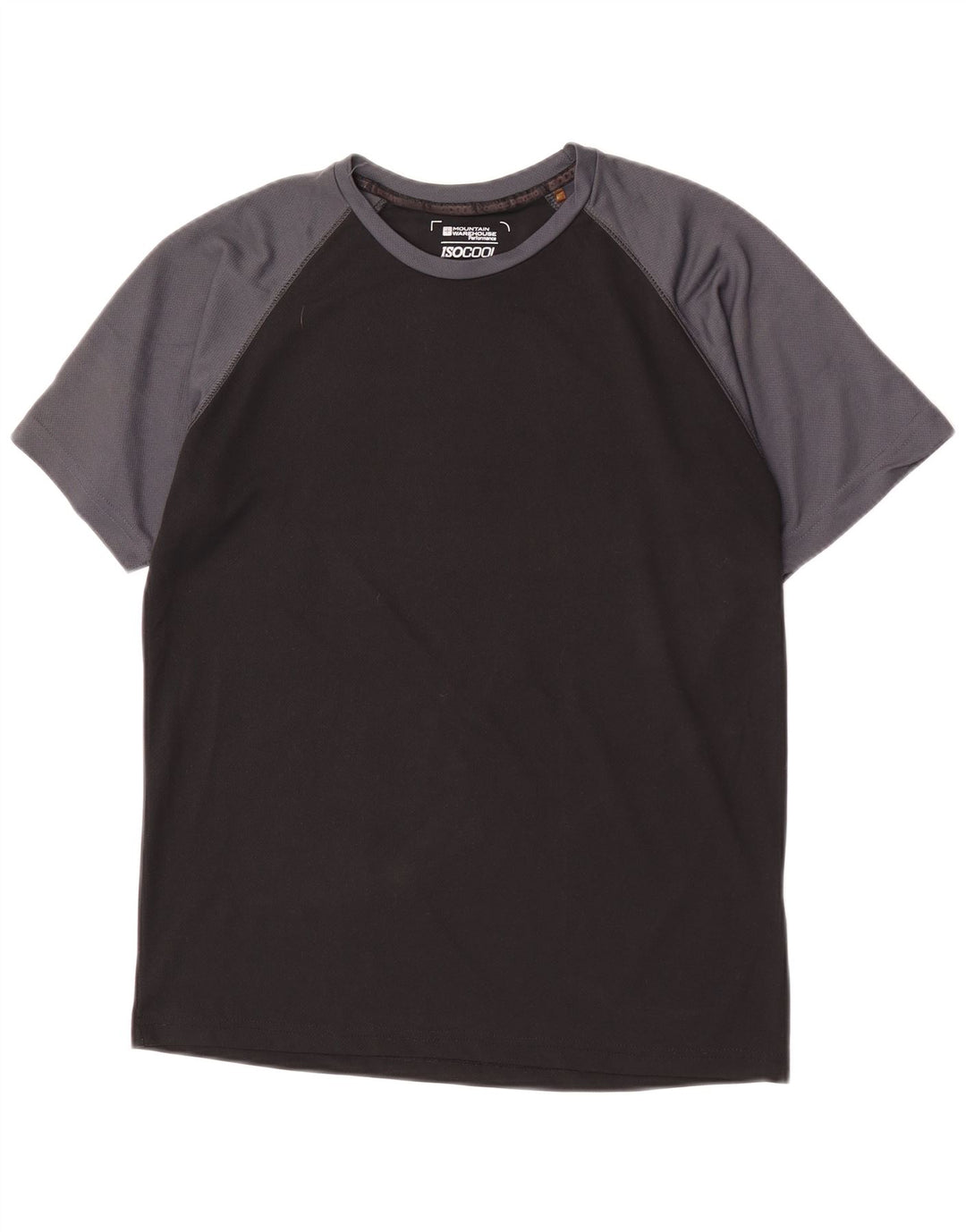 Mountain Warehouse Mens IsoCool T-Shirt Top Medium Black Colourblock