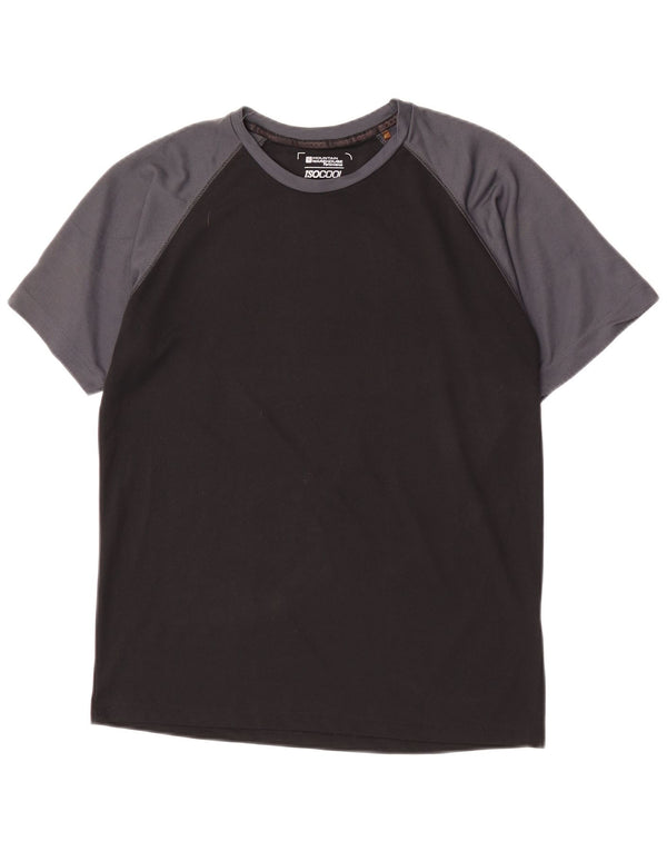 Mountain Warehouse Mens IsoCool T-Shirt Top Medium Black Colourblock